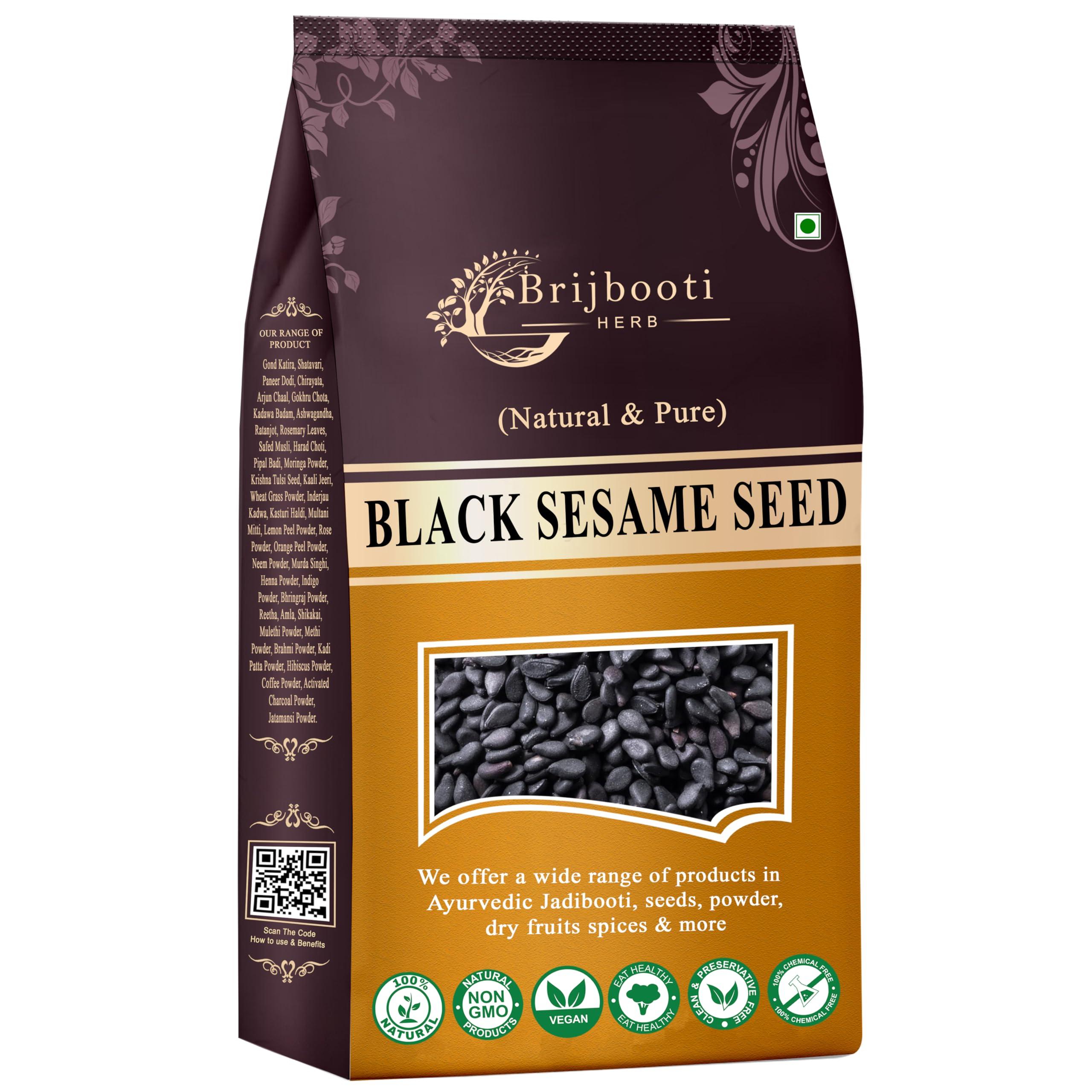 BIRJU MAHAVIR Birju Mahavir Natural Black Sesame Seeds | Kaale Til | 1 KG | Till Kale