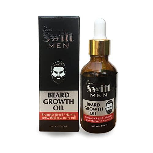 Simco Oxyveda Simco Swift Beard Growth Oil 50 ml | Best Beard Growth Oil for Men | Help Grow Thicker & More Full Beard | Clinically Tested, No Harmful Chemicals