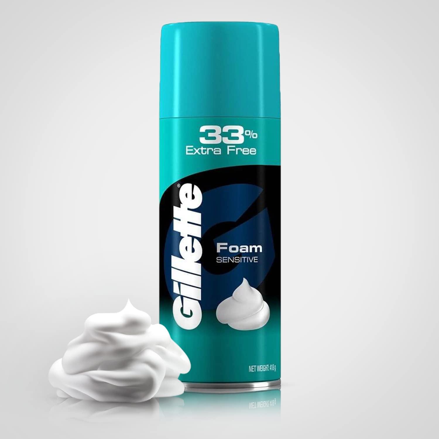 Gillette Gillette Pro Shaving Gel Aqua Hydrating With Shea Butter-195 Ml & Classic Sensitive Shave Foam - 418 G (33% Extra)