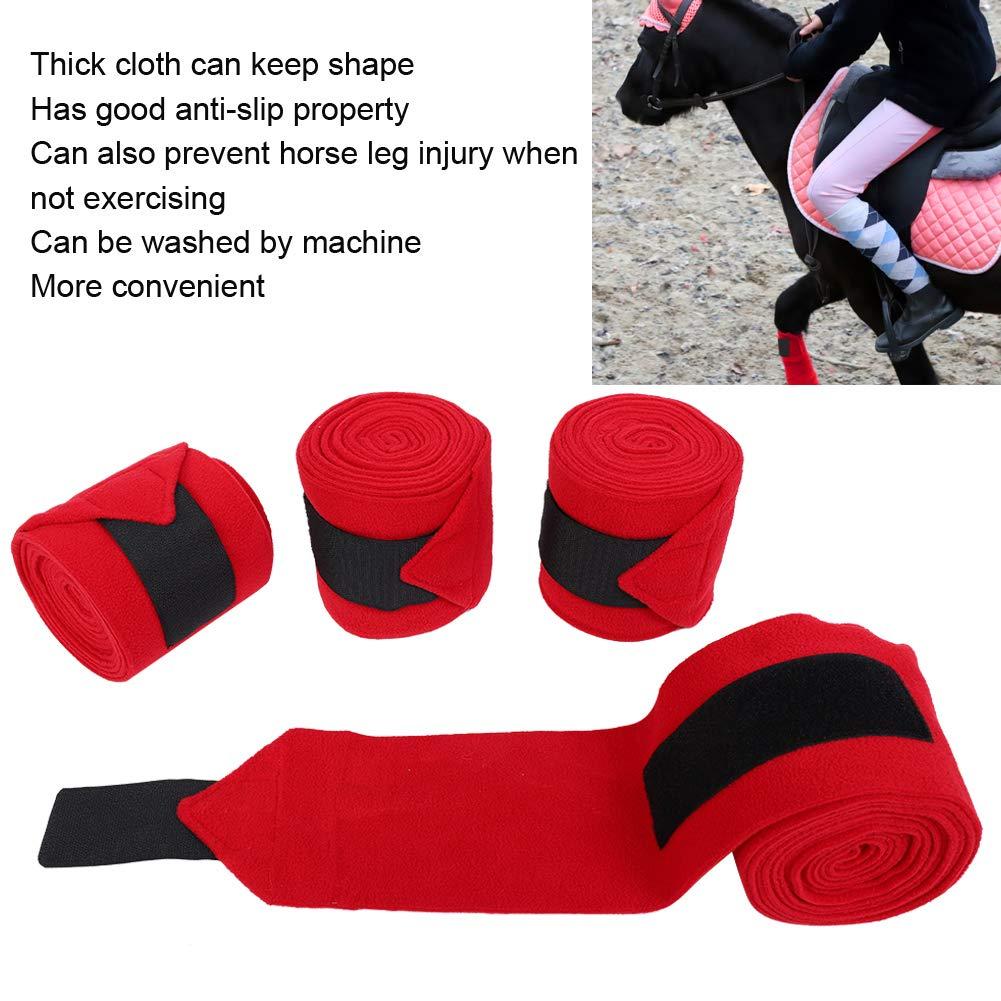 POMK Horse Leg Bandage, Red Breathable Horse Leg Wraps Bandage, Portable for Swelling Ankle Sprains