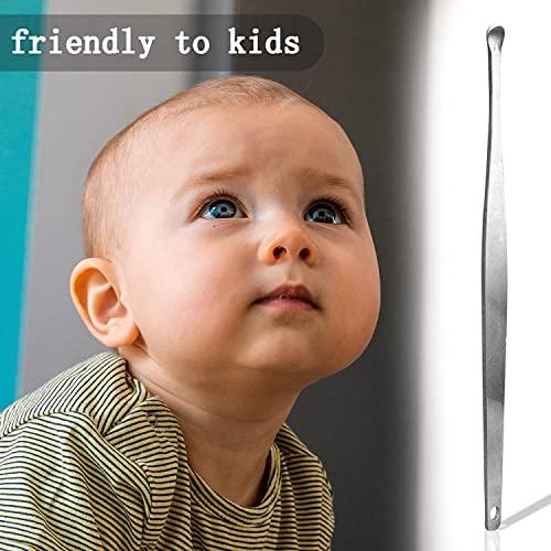 First Try First Try 6 Pieces Earwax Removal Kit with Brush and Storage Box | Stainless Steel Ear Cleaning Machine | Ear Curette Safety Cleaner | Medical Grade | for Adult and Baby (6 Pcs Set)