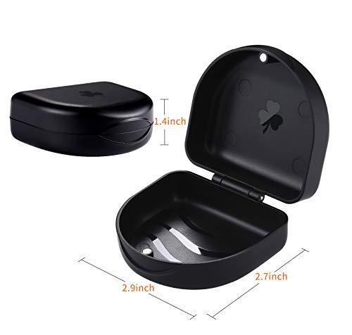 ZIZNBA (2 Pack) Retainer Case,Solid Orthodontic Retainer Case-black