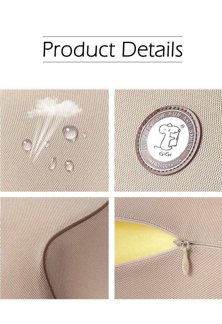 GiGi GiGi G-1066B 100% Pure Memory Foam Back Cushion, Orthopedic Design for Lower Back Pain Relief-Lumber Support Pillow Ideal for Home/Office Chair, Car Seat(Grey)