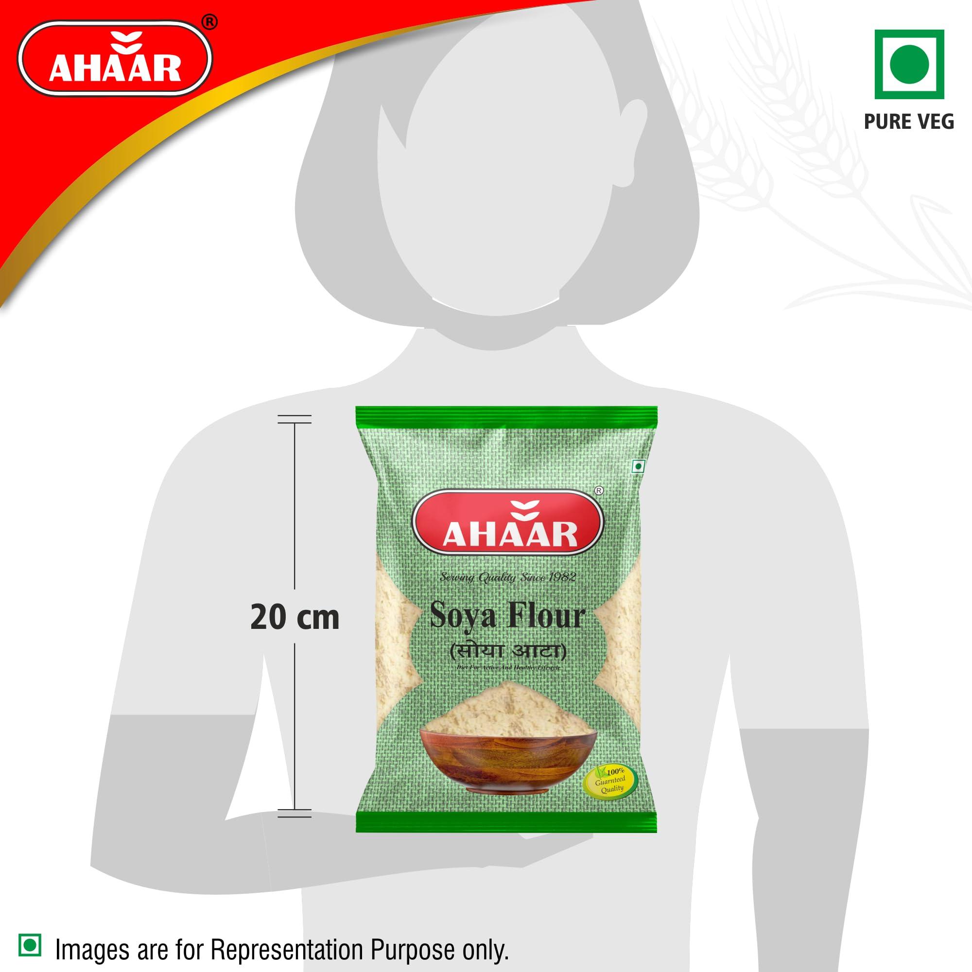 AHAAR Ahaar Healthy Soya Flour 200g | Soyabean Atta | High Protein and Dietary Fiber
