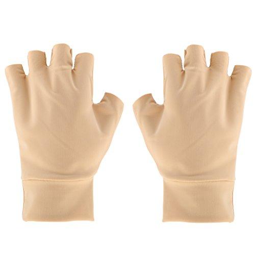 Magideal MagiDeal Magnetic Anti Arthritis Health Compression Gloves Fingerless Glove