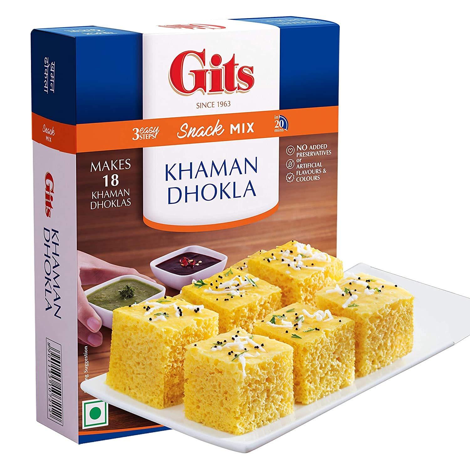 Gits Gits Instant Khaman Dhokla Snack Mix, 500g