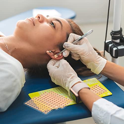 rosenice ROSENICE 600 Counts Acupuncture Vaccaria Ear Seeds Disposable Ear Press Seeds Multi-Condition Ear Seed Acupressure Kit (10 Sheets)