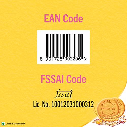 Sunfeast Farmlite Sunfeast Farmlite 5 Grain Digestive Biscuit, High Fibre Biscuit, Goodness of 5 Grains, 800 g Pack & Sunfeast Marie Light Active Bag, 1 kg