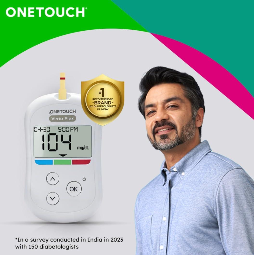 OneTouch OneTouch Verio Test Strips | Pack of 25 Strips | Blood Sugar Test Machine Testing Strips | Global Iconic Brand | For use with OneTouch Verio Flex Glucometer