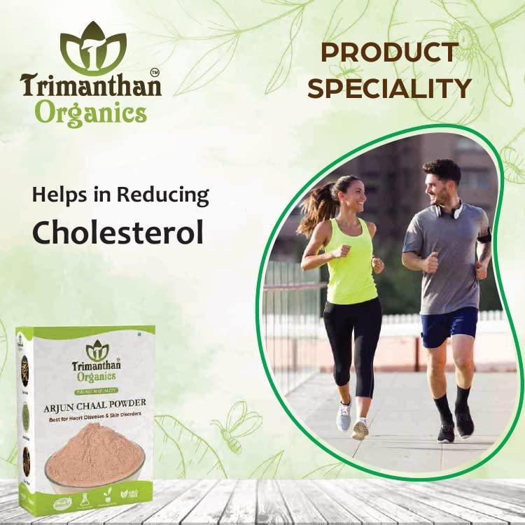 TRIMANTHAN ORGANICS TRIMANTHAN ORGANICS Pure Arjun Ki Chaal Powder (250 GM) - Triple-Filtered Terminalia Arjuna Bark for Cardiovascular Support & Cholesterol Management (Pack Of 1)