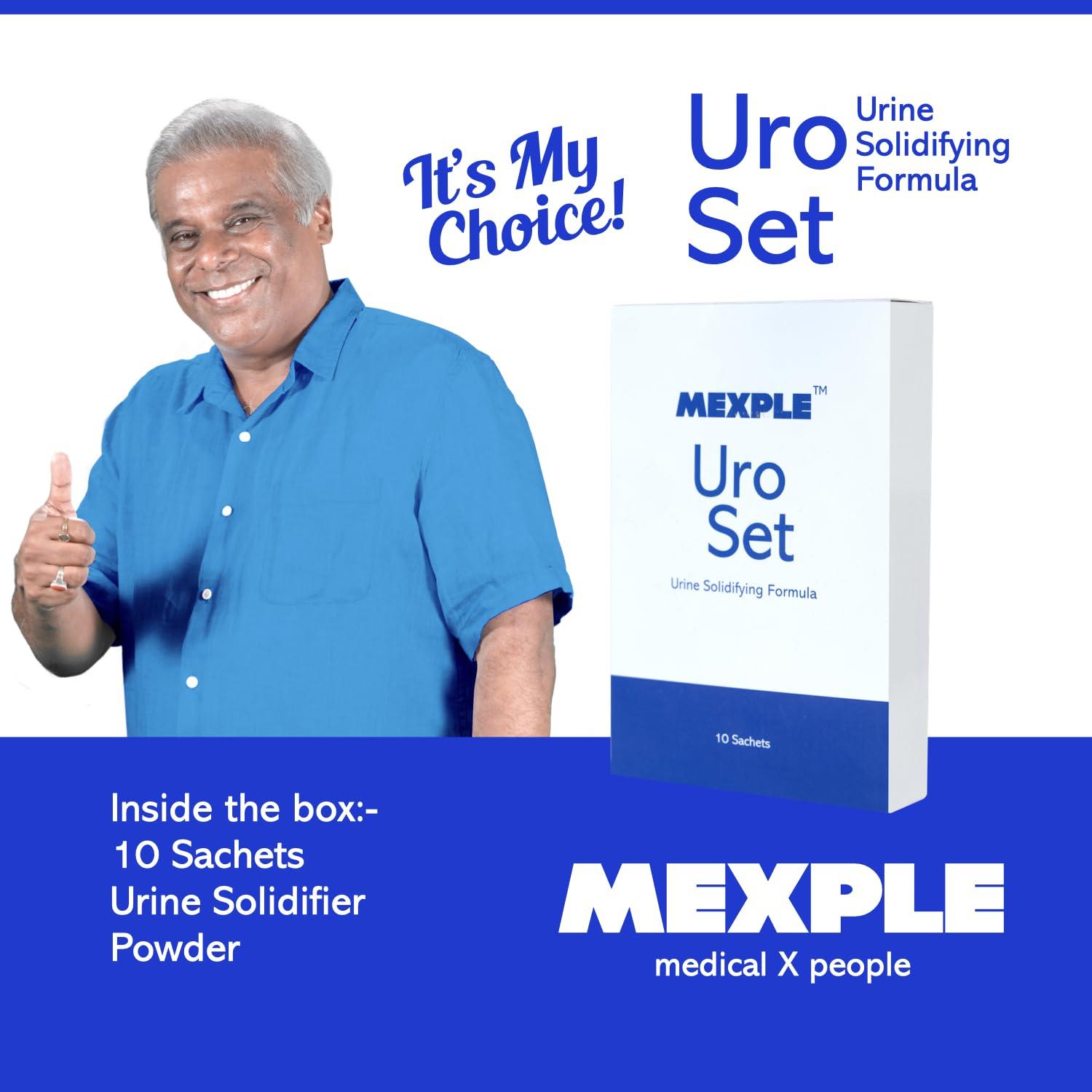 MEXPLE MEXPLE UroSet Urine Solidifier Urine Absorbent Powder | Urine Absorbent Magic Gel Turns Urine into Gel Immediately | Bio Gel Gelling Agent for Portable Waste and Pet Loo | 10 Sachets of 10gms in 1 Pack