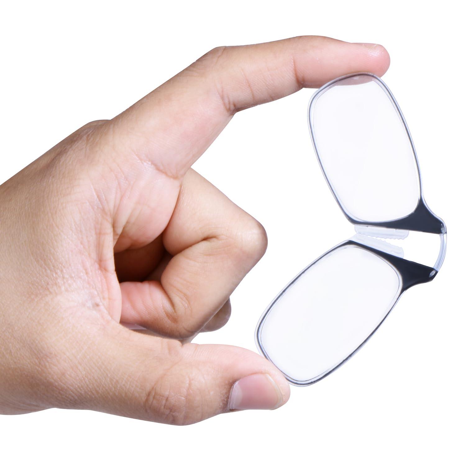 AEC AEC ID Nose Resting Reading Slim Corrective Eyeglasses With Phone Attachable Case (+1.50, Black)