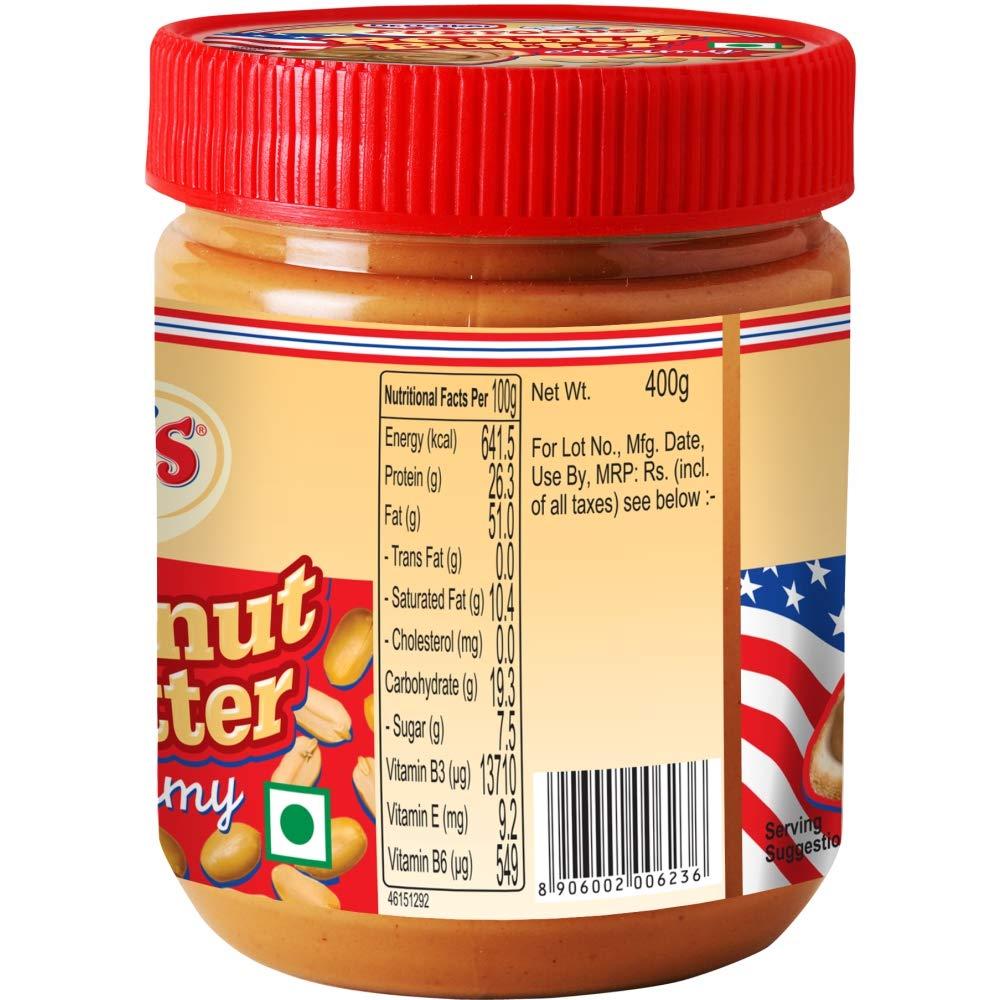 Dr. Oetker Dr. Oetker FunFoods Peanut Butter Creamy - Pack of 2, 800g (400g X 2)