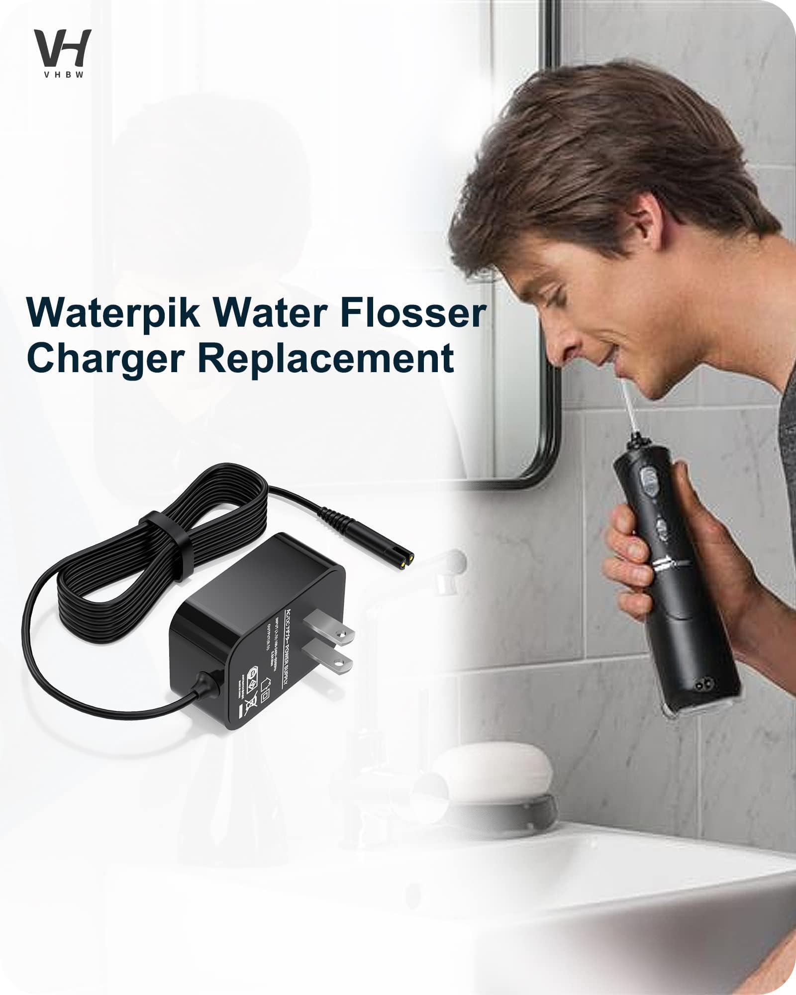 VHBW VHBW for Waterpik Replacement Charger, Compatible with Waterpik WP360 WP360W WP462 WP462W WP450 WP450W Water flosser Power Cord