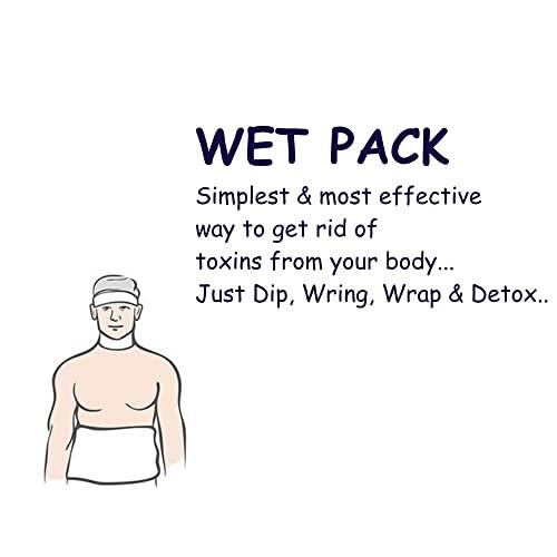 Hindustan Fresh Retail Widely Pure Wet Pack Cotton Patti Set head, neck, kness and abdominal wet pack satvik with user manual