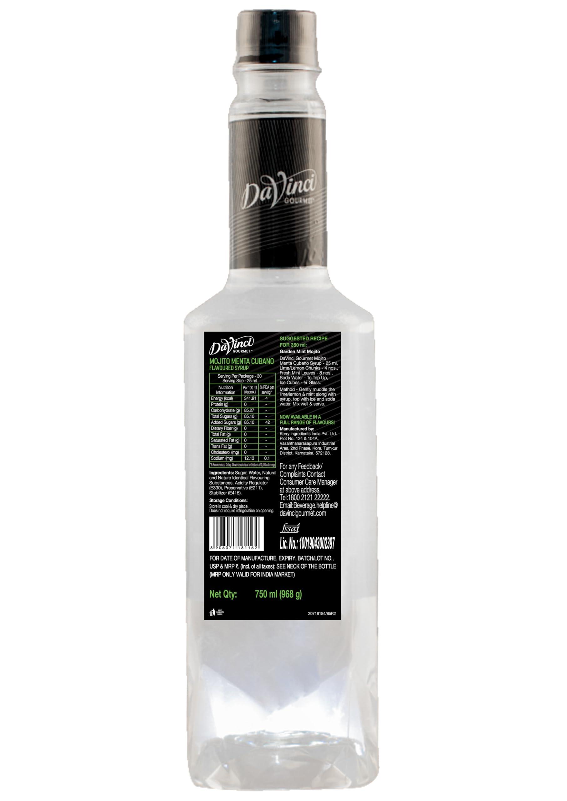 DaVinci Gourmet DaVinci Gourmet Mojito Menta Cubano Syrup 750 ML