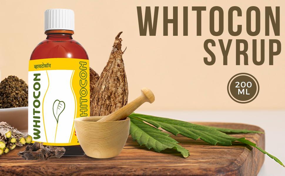 Ujwala Ayurvedashram Ujwala Ayurvedashram Whitocon Syrup Pack Of 3 I Ayurvedic Leucorrhoea Medicine I Women Wellness I Healthy Regular Menstruation & Periods I Harmonal Balance Overcome Pcos