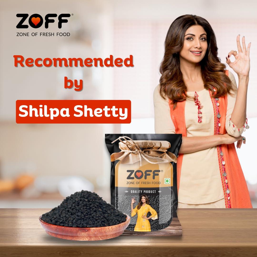 Zoff Zoff Black Sesame Seeds | Kaale Til | Tal | Indian Spice | Pack of 4 | 500g Each Pack | Net weight 2Kg