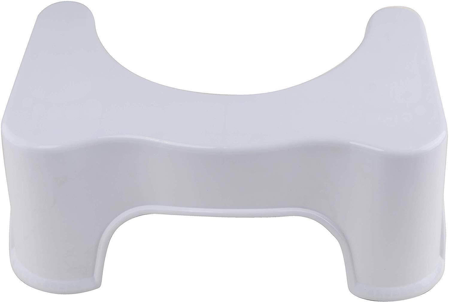 Vachan Creation Vachan Creation Plastic Stool for Toilet Scientific Angle, Cabinet Anti-Slip, Anti-Constipation, Better Posture (White)