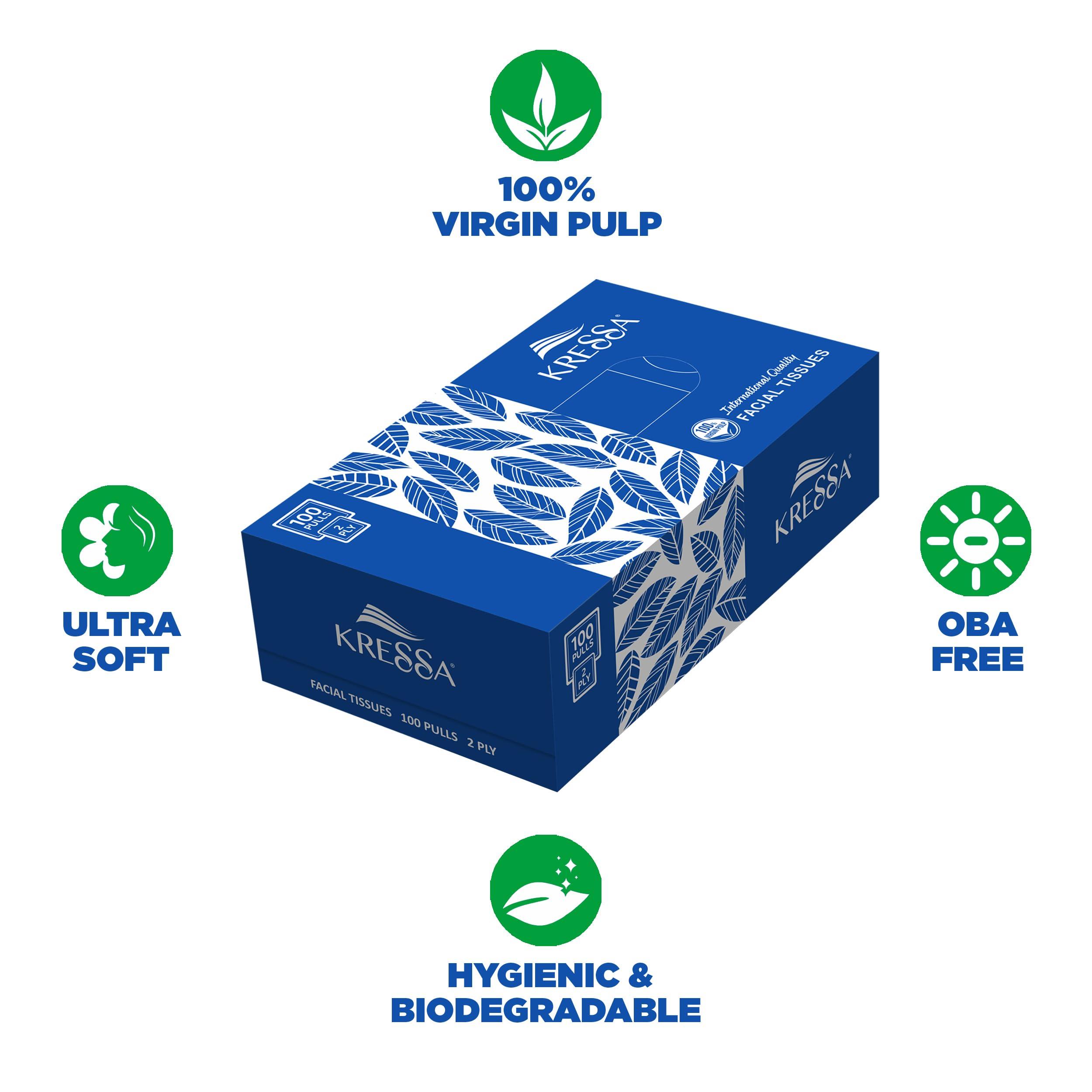 KRESSA Kressa Face Tissue and Wet Wipes Combo Pack (Face Tissues 3 Boxes & Wet Wipes Pack Of 3)