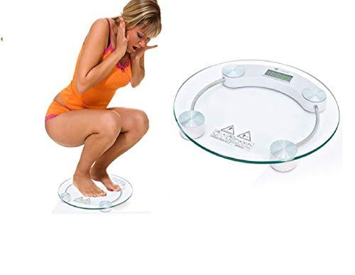Naivete Naivete Nika Plastic and Toughened Glass Digital LCD Electronic Weighing Scale (8 mm, Transparent with Colored Strip)