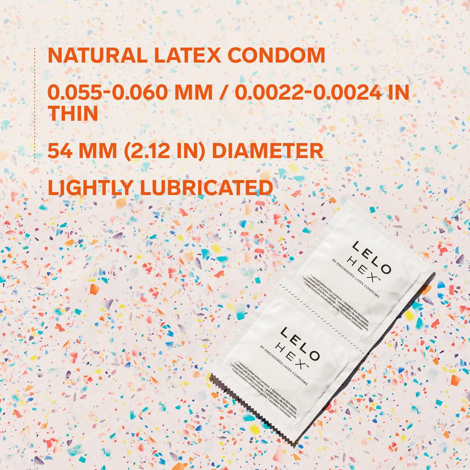 Lelo Lelo Hex The Re-Engineered Luxury Condoms With Unique Hexagonal Structure, 12 Count