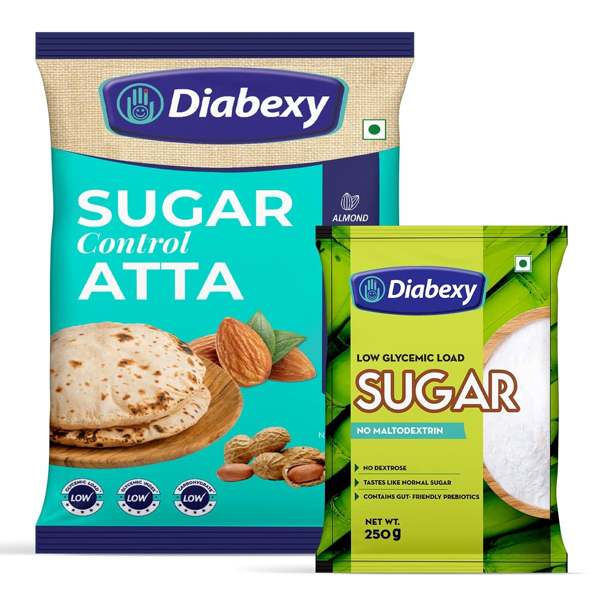 diabexy Diabexy Atta Sugar Control for Diabetes1kg with Diabexy Sugarfree Sweetener- 250g