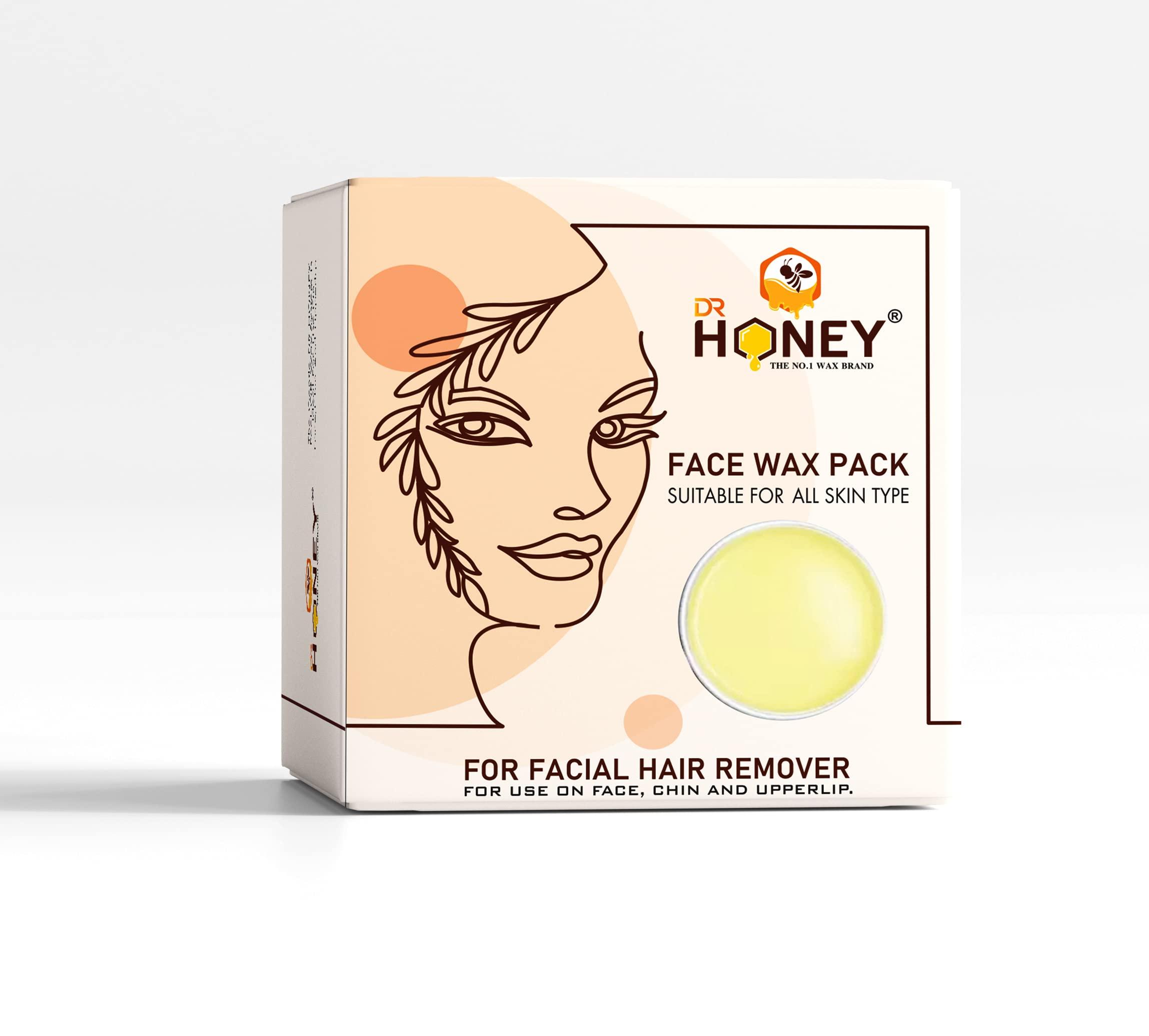 DR HONEY DR HONEY white chocolate face wax 80 gram suitable for all skin type for use on face chin and upper lip peel of wax