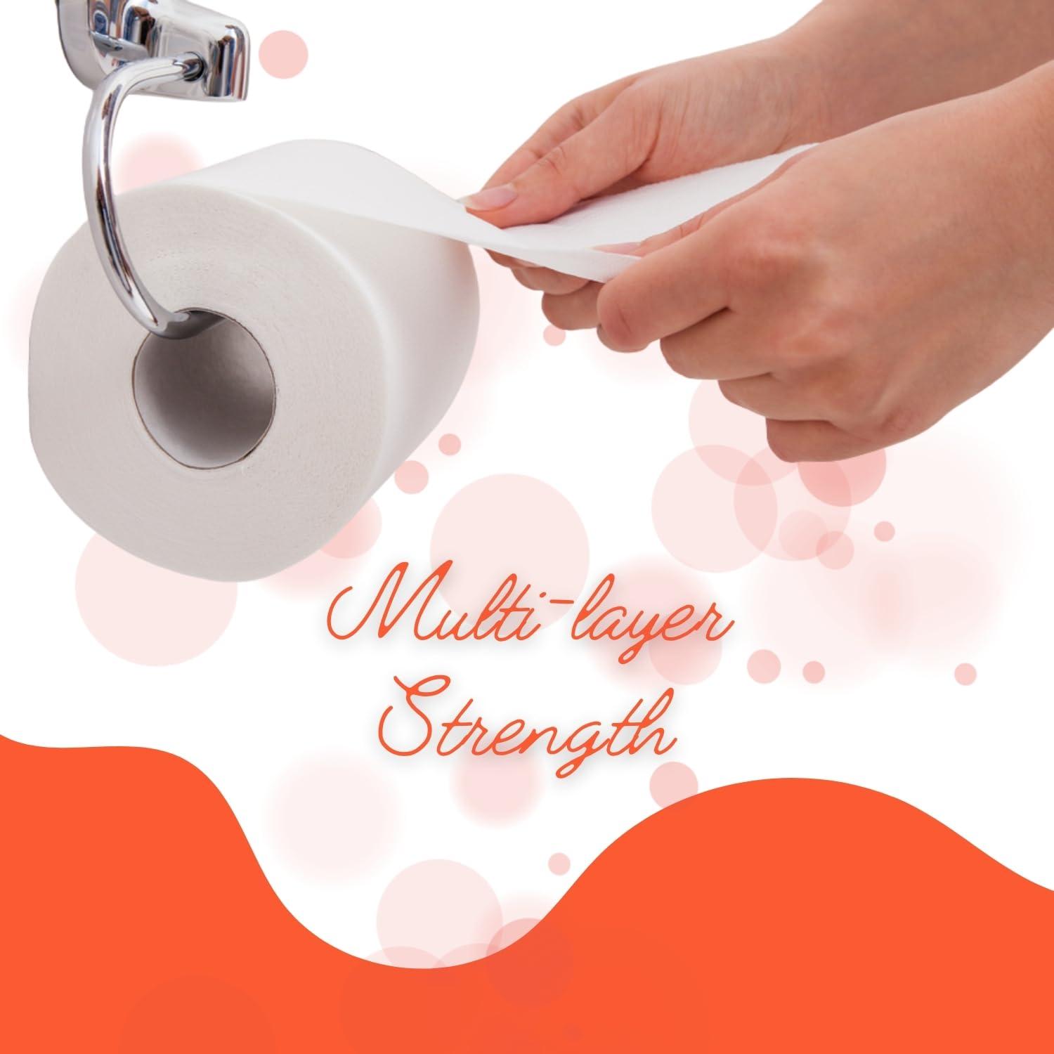 Liora Liora 3 Ply Toilet Tissue Paper Roll 10 in 1, Pack of 2, Soft Toilet Paper Rolls Multi layer, Highly Absorbent Toilet papers Rolls, 235 Pulls/Roll (2,350 Sheets)