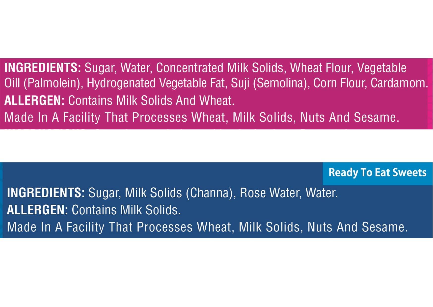 Crave Eatables Crave Eatables Bachubhai\'s Gulab Jamun 1 Kg (Pack Of 1 Kg  2) / Rasgulla 1 Kg (Pack Of 1 Kg  2)