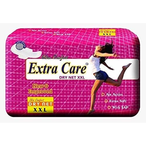 Alizee ALIZEE Extra Care Skin Comfort Dry net XXL Premium & Rich Sanitary Pads with Seven Layers Protection Hygienic and comfortable sanitary napkins (Pack of 12)