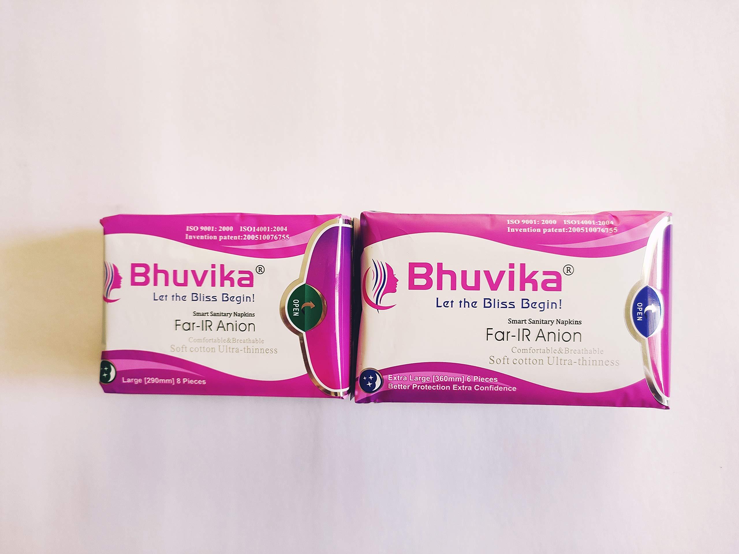 Bhuvika Bhuvika Smart Sanitary Napkins Combo Pack(290mm(8 pads), 360mm(6 pads)) (4)