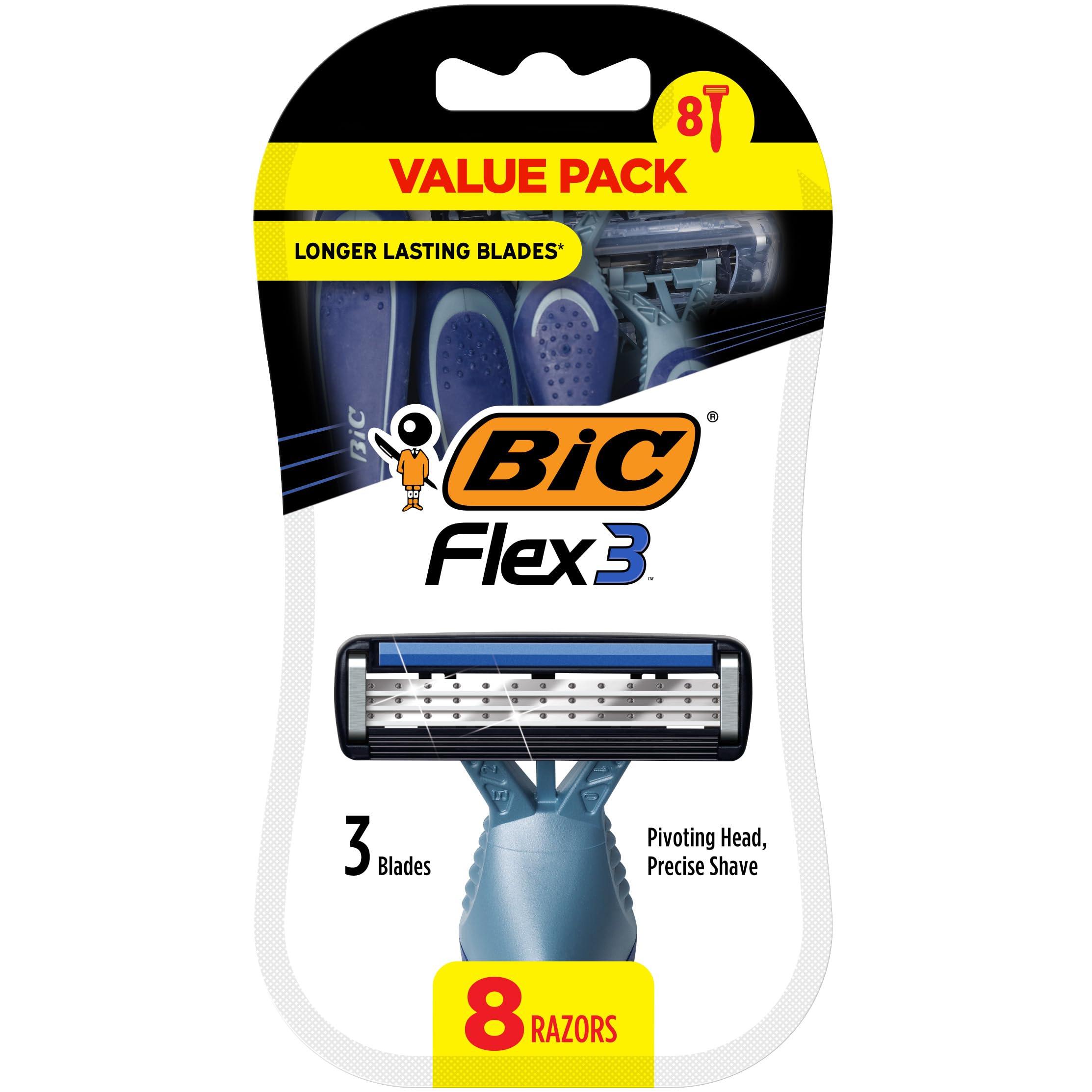 BIC BIC Flex 3 Disposable Razor, Men, 8-Count