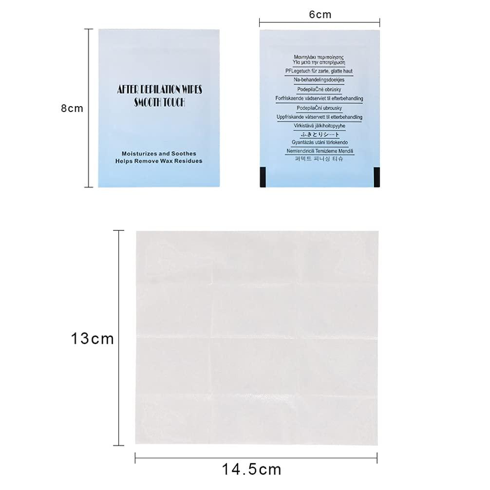 Minkissy Minkissy Prep Pads Wax Removal Wipes Wax Remover Individually Wrapped Oil Wipes After Waxing Finishing Wipes Wax Depilation Supplies For Home Salon Summer 20PCS