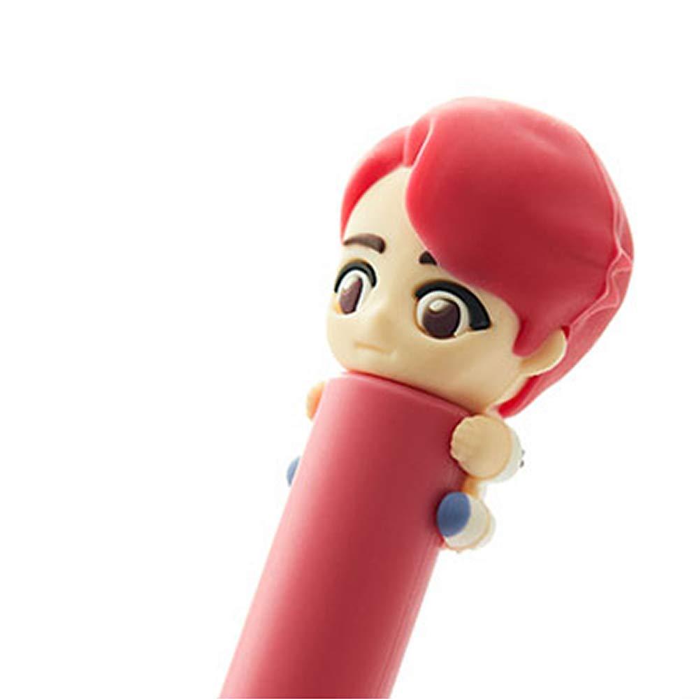 BTS Goods BTS Goods Adult [Bts Official Merchandise] Fans Gift-K-Pop Idols Goods-Bts Character Figure Manual Toothbrush With Convenient Magnetic Holder (Jung Kook), 1 count,Red