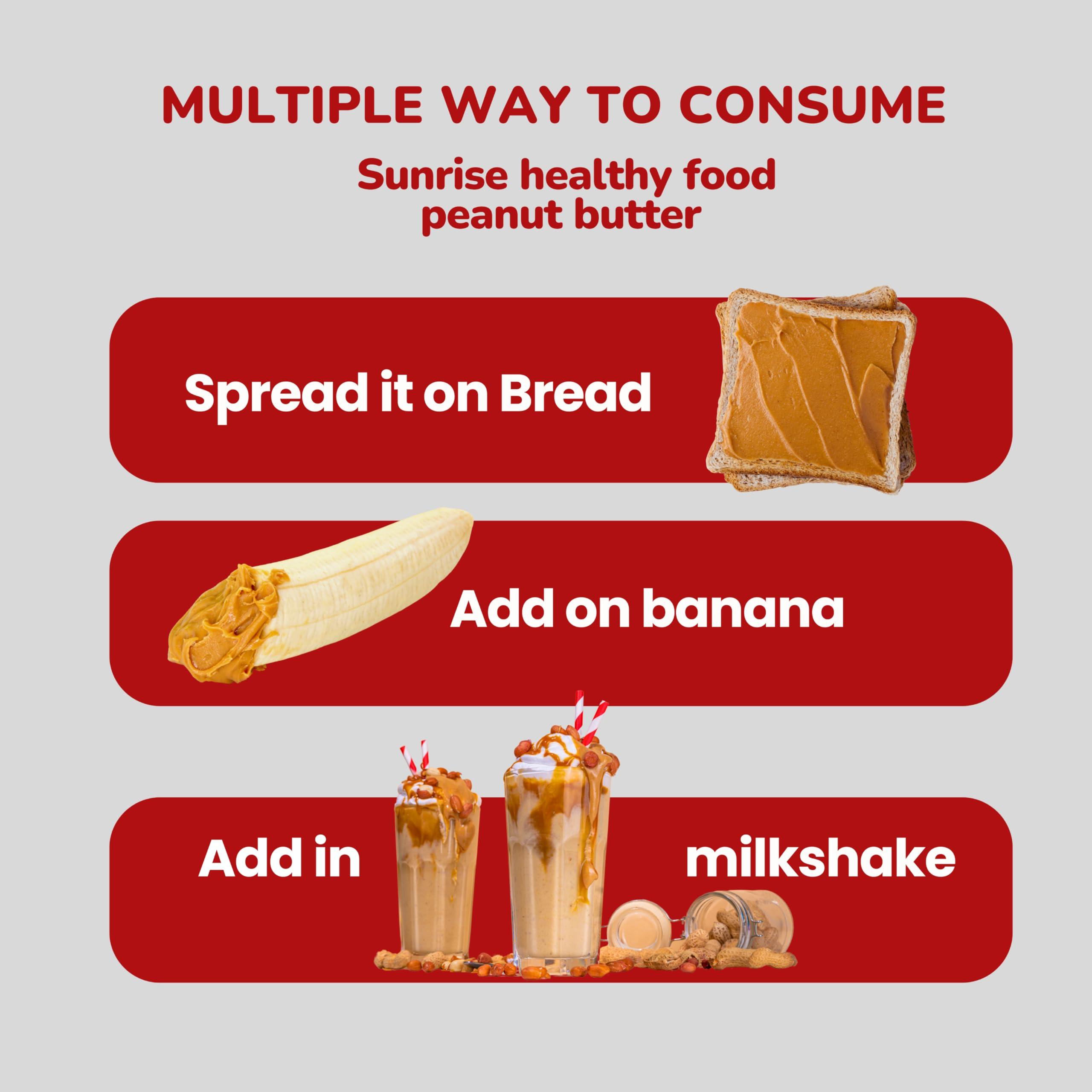 Sunrise Healthy Food Sunrise Healthy Food\'s High Protein Dark Chocolate Cookies Flavour Peanut Butter 1kg | 20g Protein | crunchy Peanut Butter | Tasty & Healthy Nut Butter Spread |Vegan| Cholesterol Free, Gluten Free| Zero Trans Fat