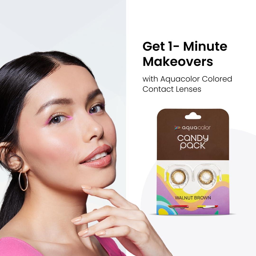 AQUALENS CONTACT LENSES AQUALENS CONTACT LENSES Aquacolor Dusky Brown Candy Pack Zero Power Colored Lenses (2 Lens/Box)
