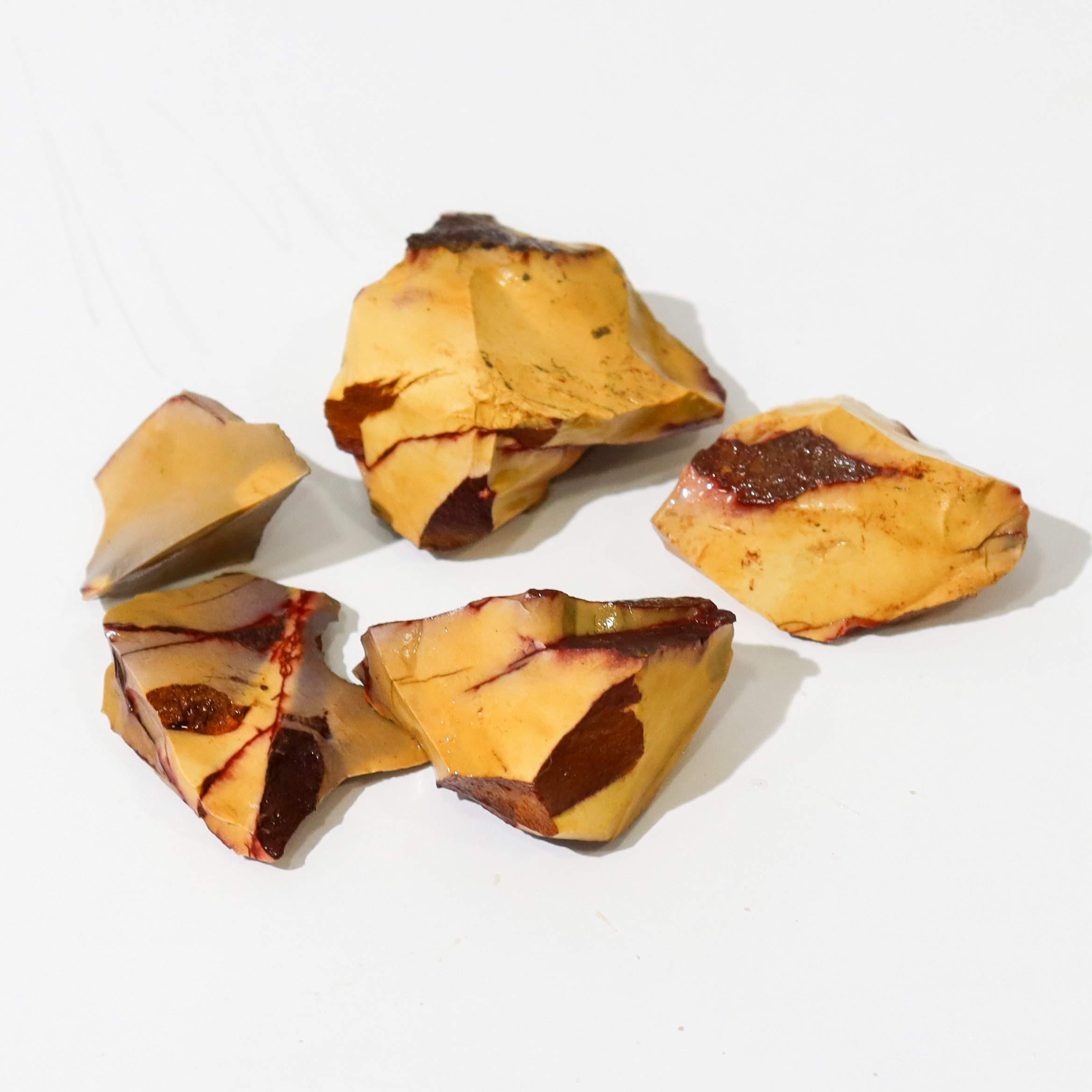 MARKA Marka 20 Gram Natural Mookaite Jasper Rough Specimens, Polishing, Tumbling, Cabbing Crystal Rough Stones for Reiki Healing and Crystal Healing Stones