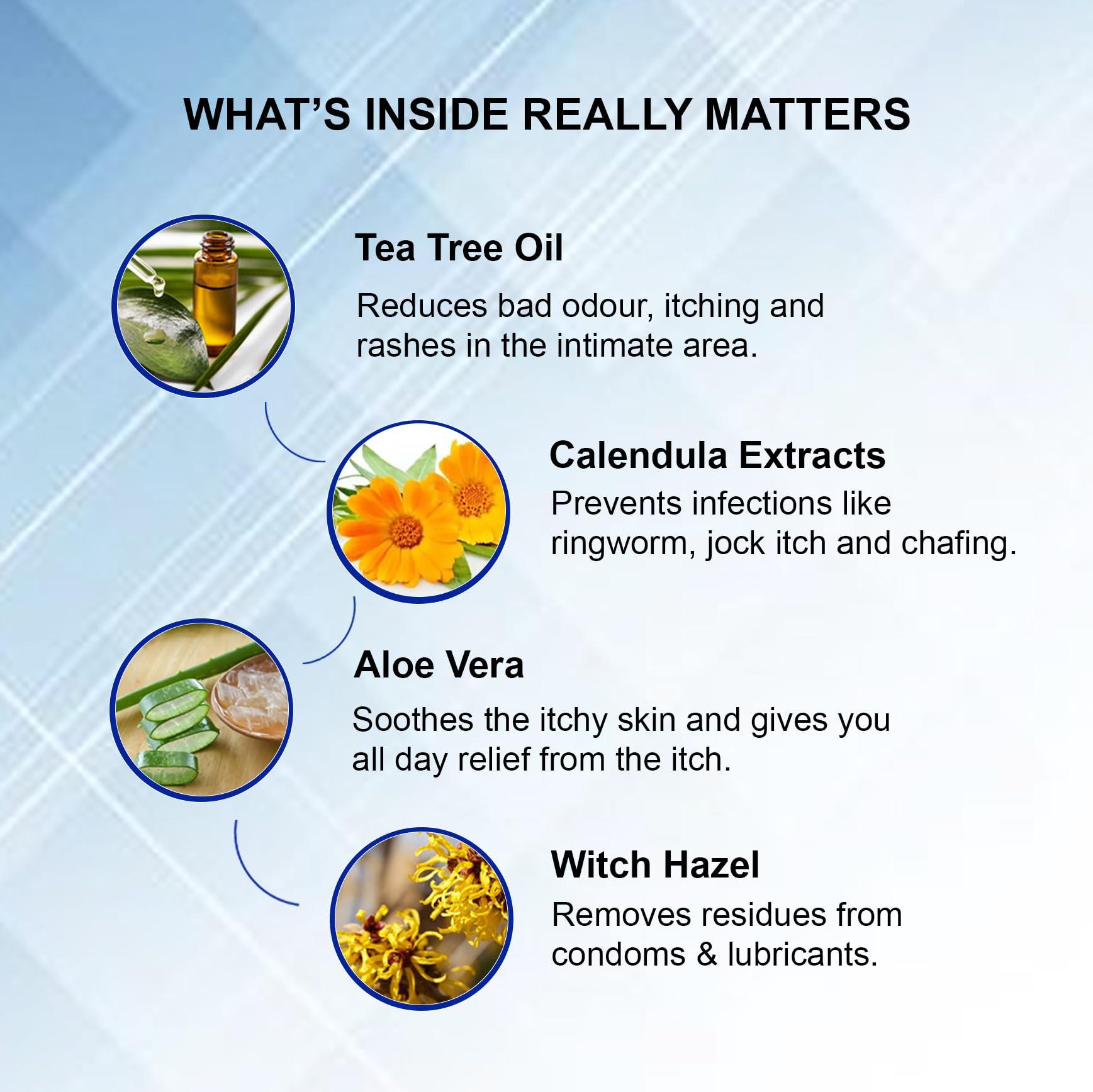 Skin Elements Skin Elements Intimate Wash for Men with Tea Tree Oil | pH Balanced Foaming Hygiene Wash | Prevents Itching, Irritation & Bad Odor | 60 ml