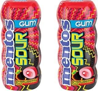 Generic Mentos Sour Gum With Strawberry Flavor Without Sugar (Contains Sweeteners) 30g Pack Of 2 (Imported)