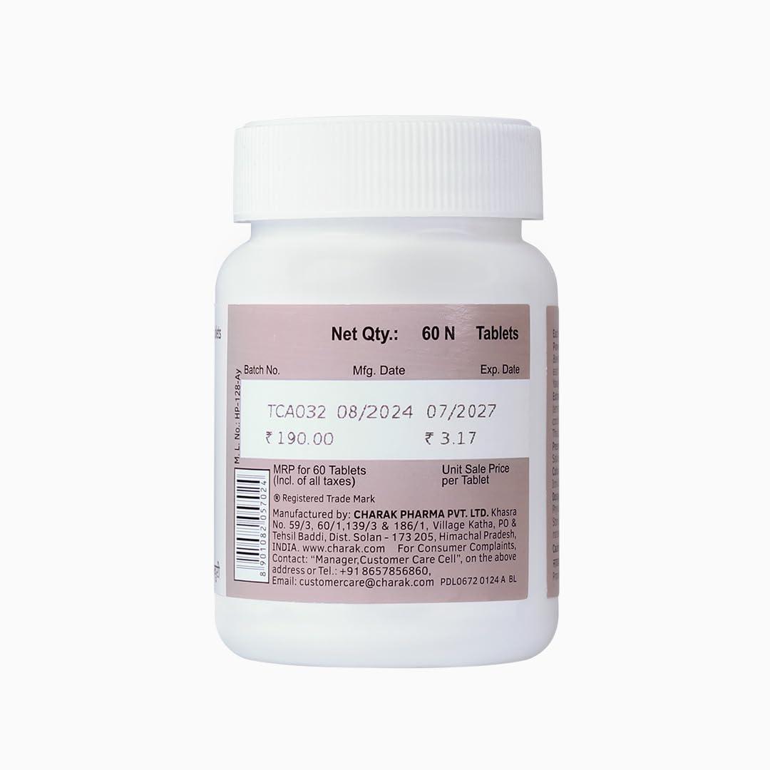 Charak Charak Calcury Tablet - Herbal Therapy To Facilitate Passage Of Urinary Stones (pack of 1-60 Tab)