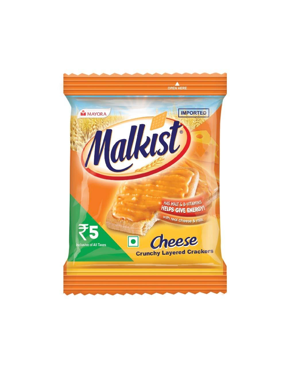 Malkist Malkist Cheese Crunchy Layered Crackers - Pack of 30