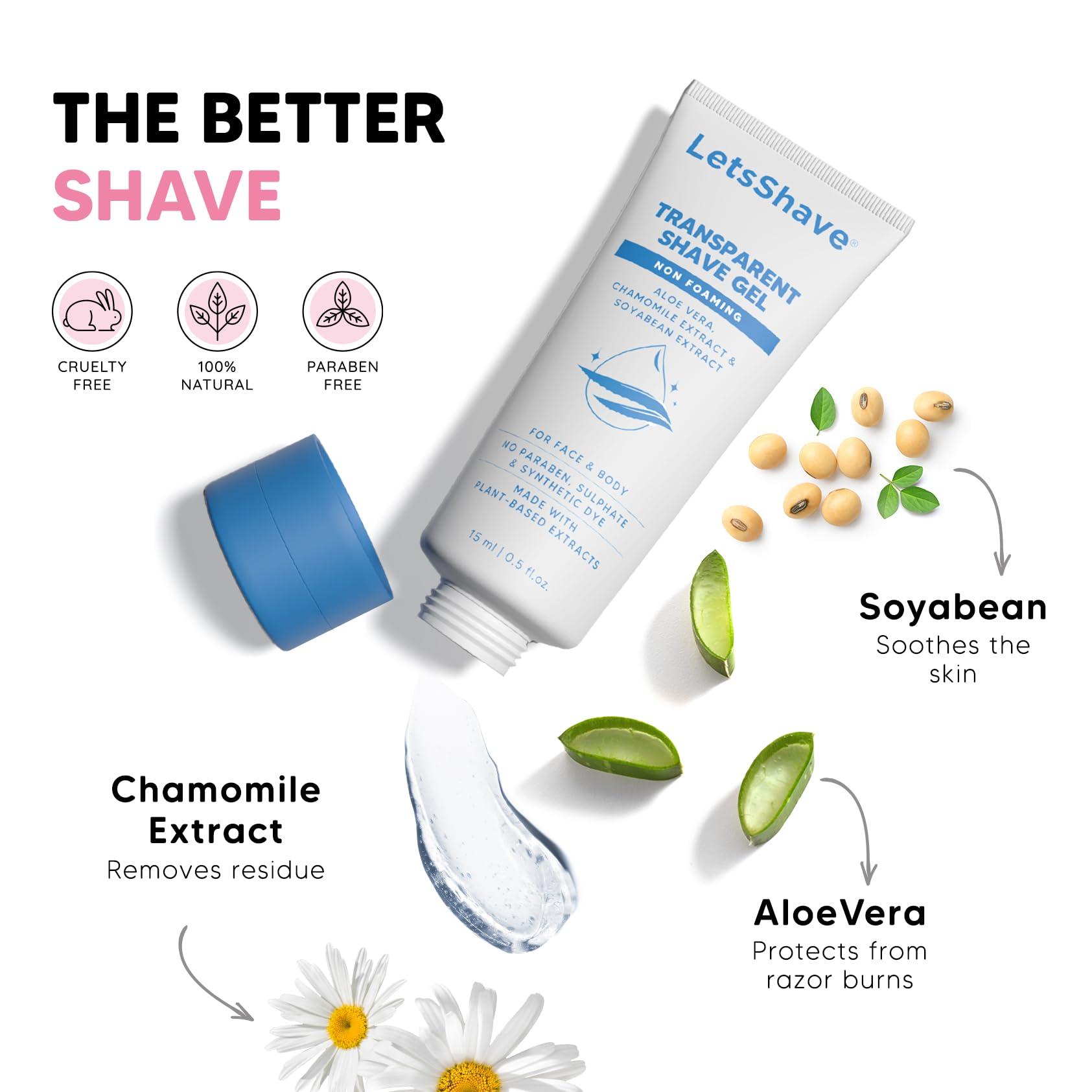 LetsShave LetsShave Evior Face & Eyebrow Razor For Women - Pack of 6 + Free Transparent Shave Gel 15ml | Skin-Safe Hair Removal Razors | For Eyebrows, Upper Lip, Forehead, Peach Fuzz | 300 Days of Dermaplaning