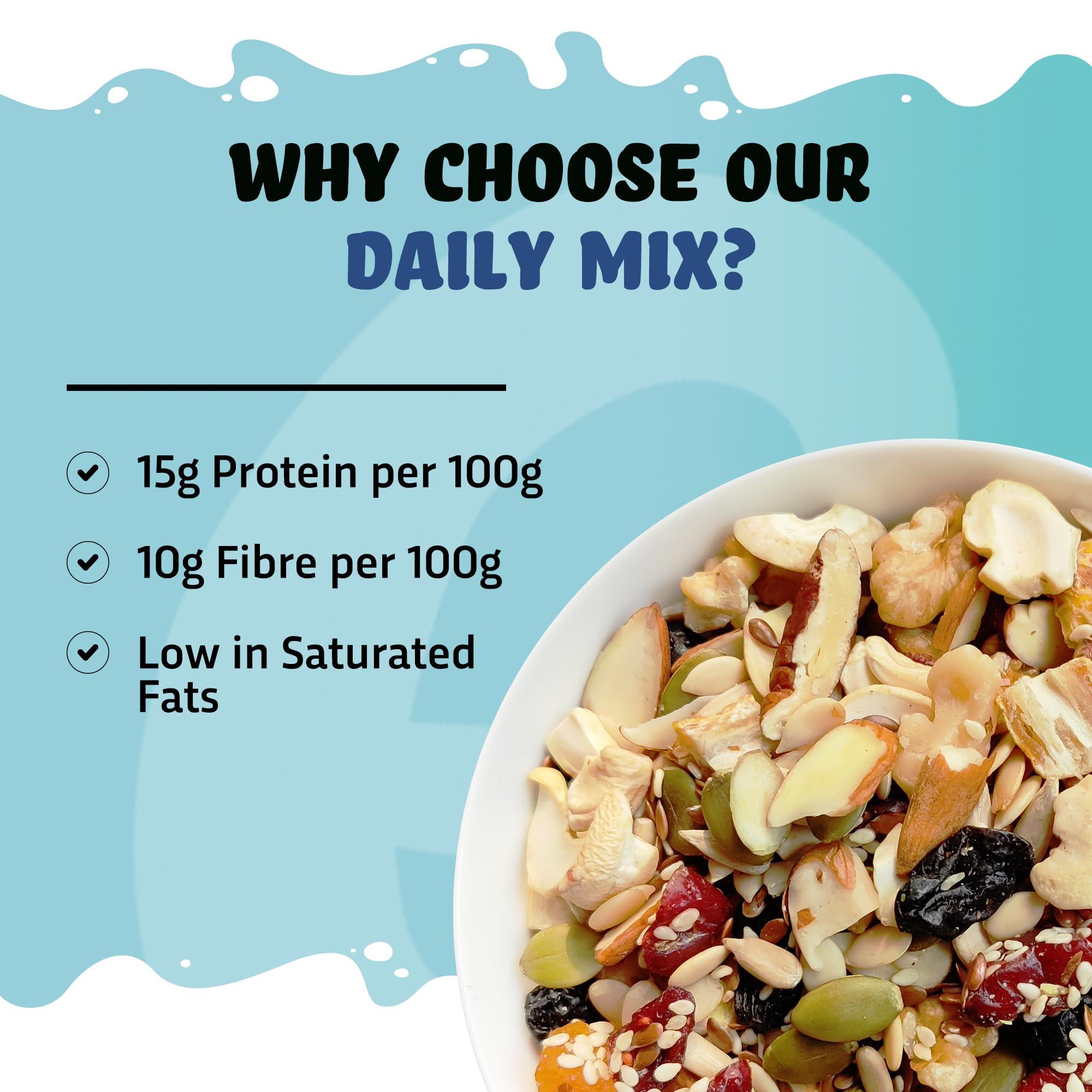 True Elements Daily Trail Mix 250g by True Elements - 15 in 1 Dry Fruits Mix | Mixed Nuts | Mixed Nuts and Dry Fruits | High in Protein