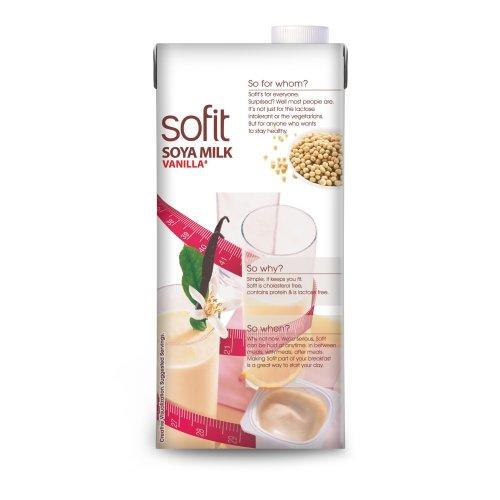 SOFIT Sofit Soya Drink Vanilla, 1000ml| Vegan Drink |Enriched with plant protein, dietary fibers, vitamins and calcium | Lactose Free | Gluten Free | Preservatives Free (Pack of 2)