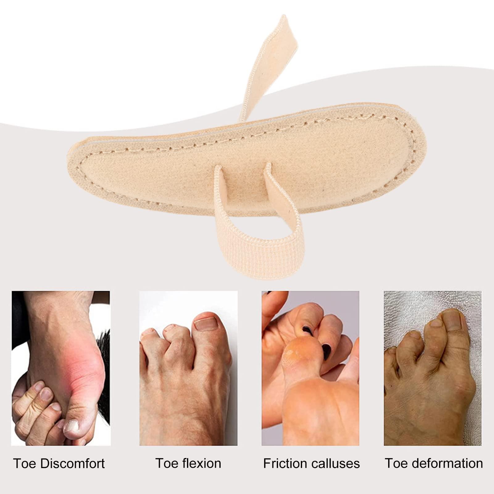 DNEI Toe Cushion, Perfect Fit Toe Buttress Pad Simple Wearing Good Correction for Sleeping (Right)