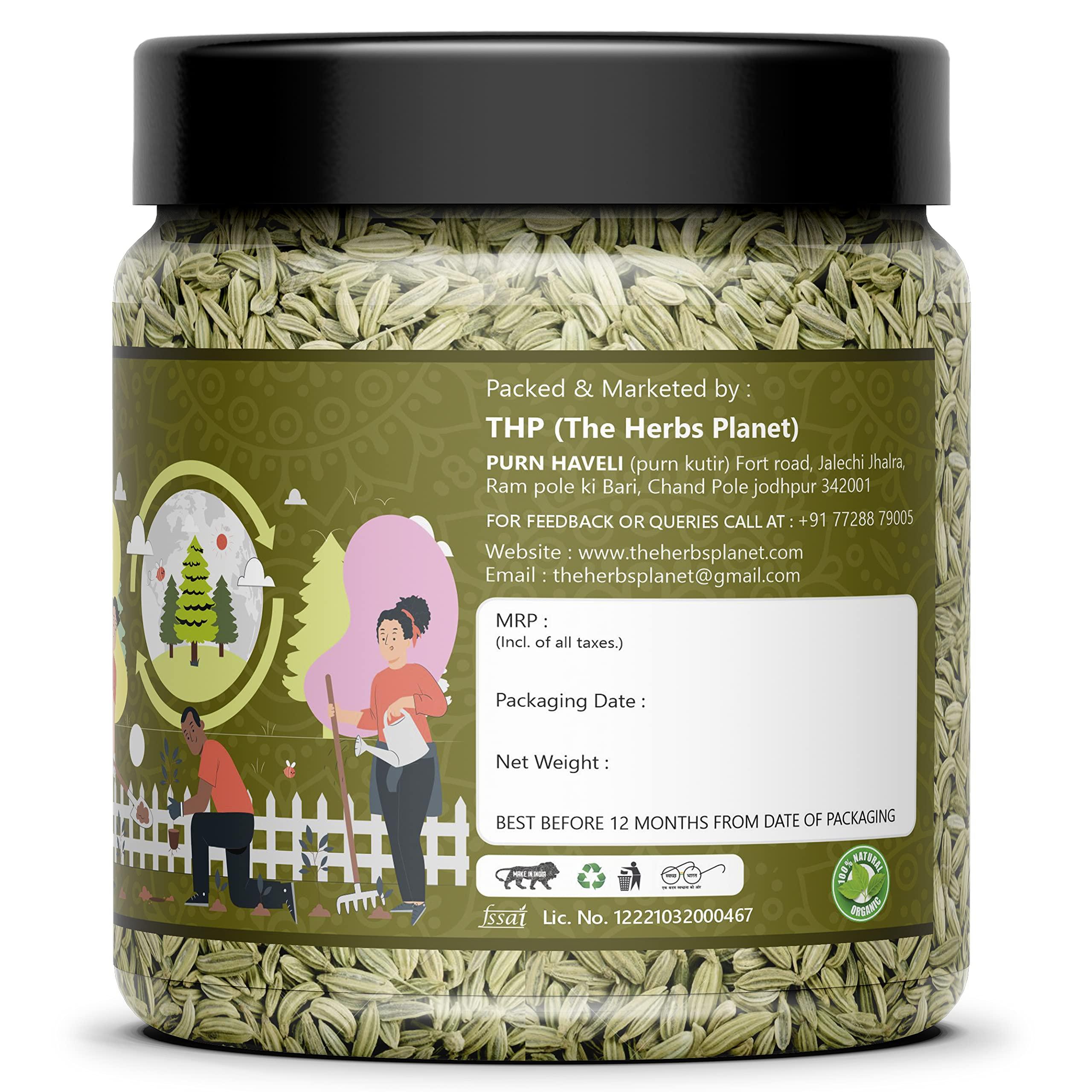 THE HERB PLANET THE HERB PLANET Natural Fennel Seeds Saunf 800 gms | Variyali | Sounf Green Thin Aniseeds| Jar Pack