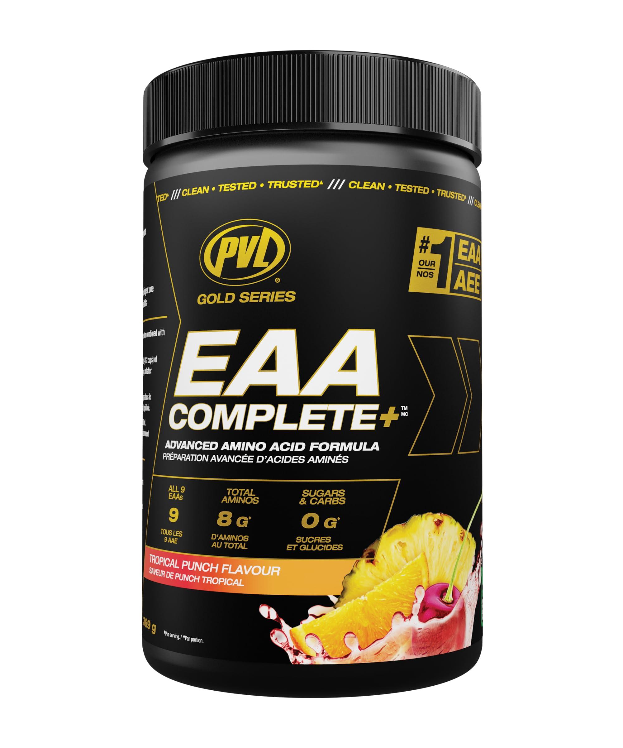 PVL PVL Gold Series EAA+BCAA Complete Flavor Protein Powder 330 Gram (Tropical Punch Flavor)