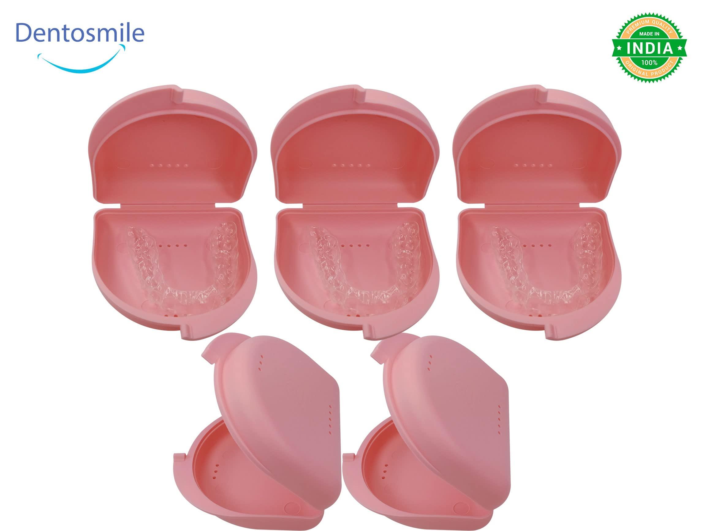 Dentosmile Dentosmile Dental Orthodontic Retainer/Aligner Case/Box/Mouth Guard and Denture Storage in Pink Colour (3)