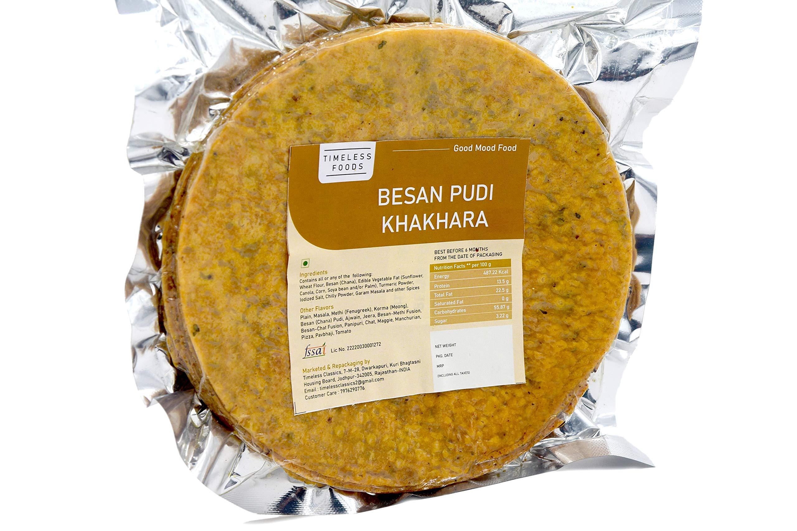 Timeless Food Timeless Food : Besan Khakhra | Chana Khakhara | Super Soft Rajasthani Healthy Snacks - 800 GM